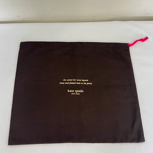 New rare Muslin Kate Spade Dust Bag Brown 14”WX 12”H. Medium - Picture 1 of 8